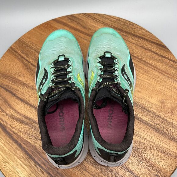 Saucony Trail Peregrine-12 Running Shoes Womens 10 Cool Mint Green Sneakers - Picture 5 of 8